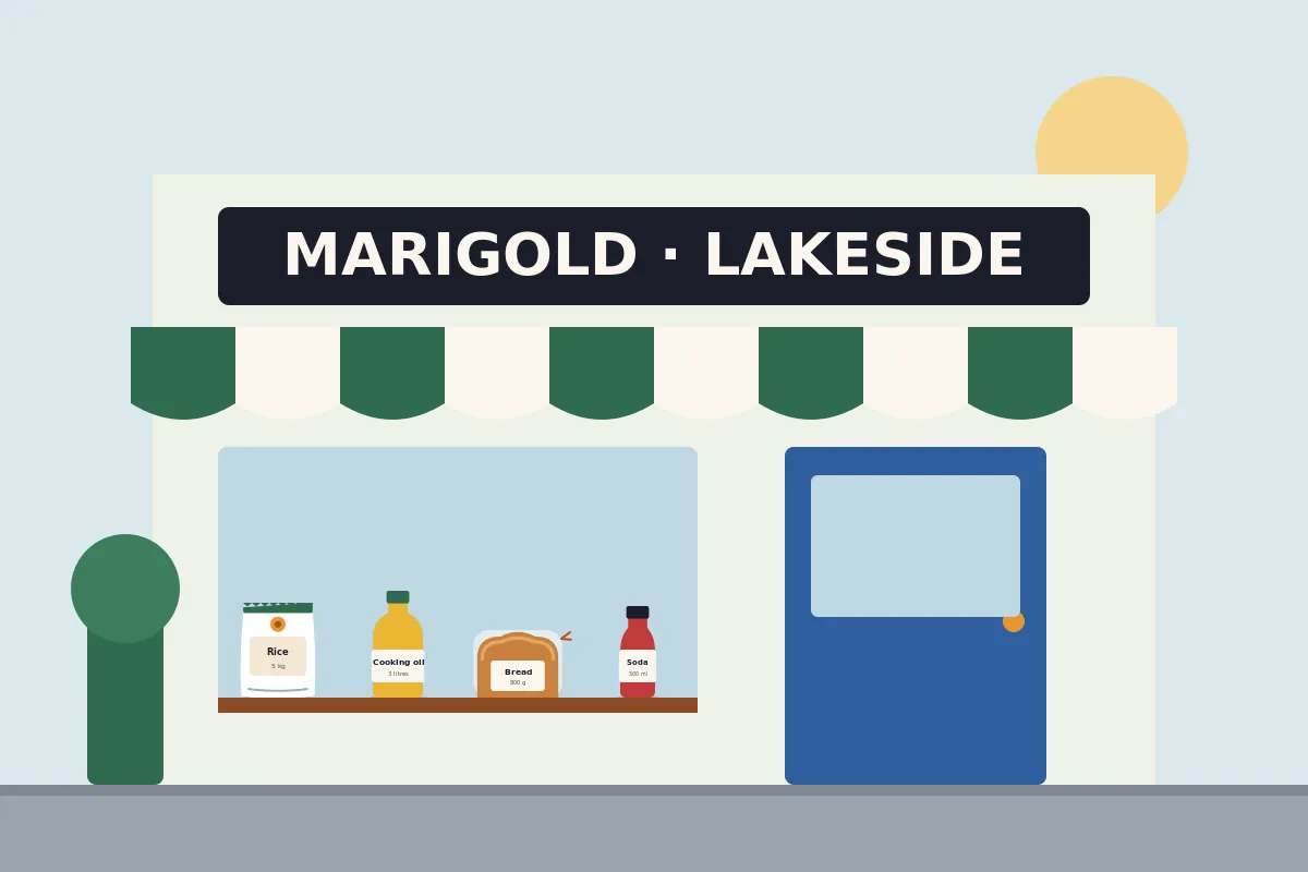 The front of the Marigold Lakeside shop