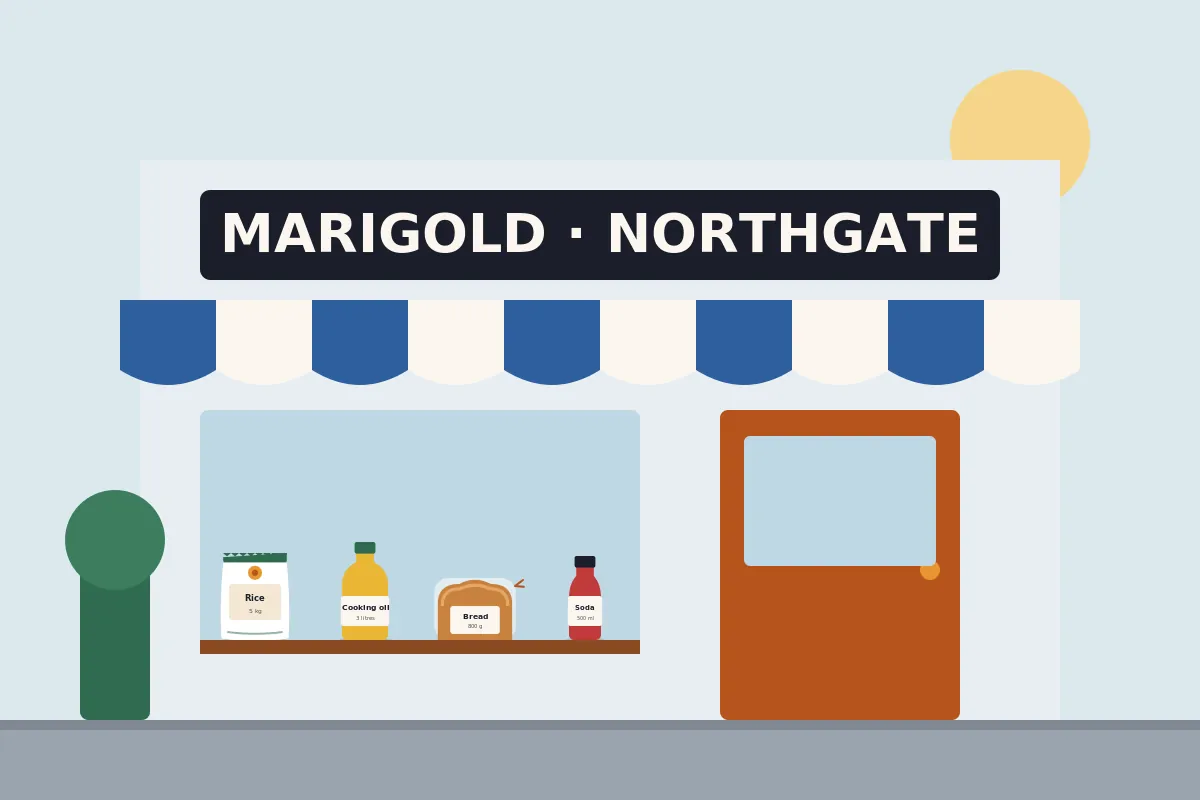 The front of the Marigold Northgate shop
