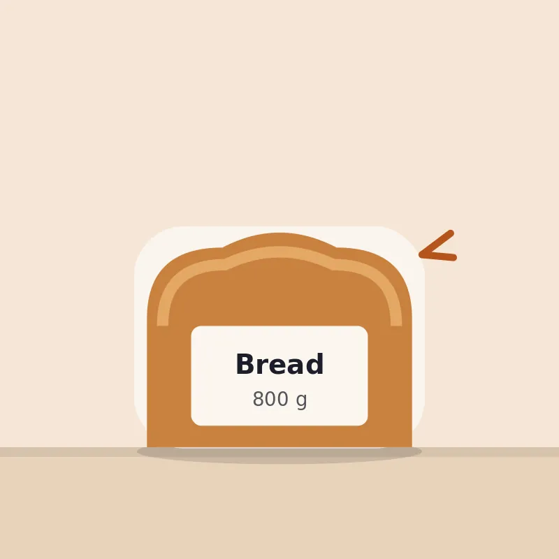 A loaf of white bread